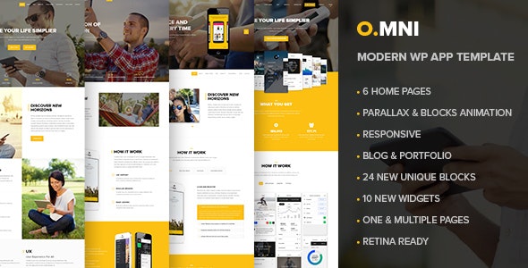Omni One Page App WordPress Theme