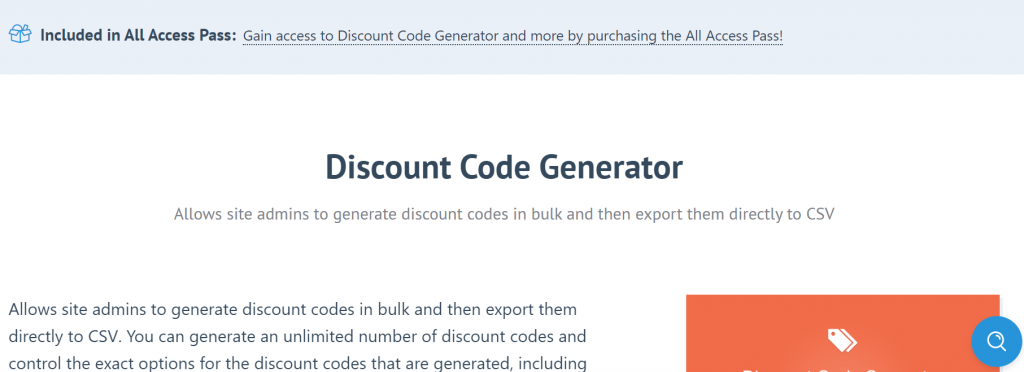 Easy Digital Discount Code Generator Addon