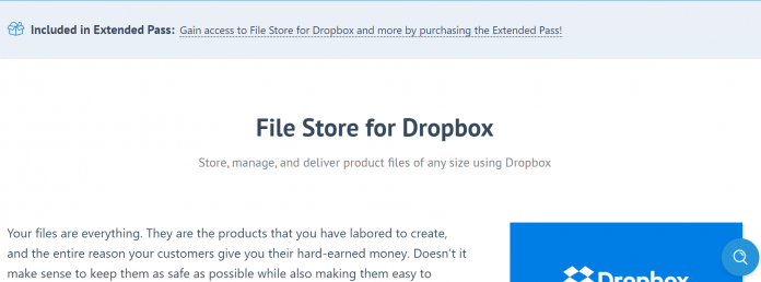 Easy Digital Downloads Dropbox File Store Addon