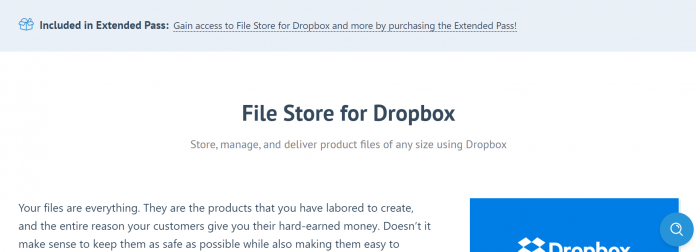 Easy Digital Downloads EDD Dropbox File Store Addon
