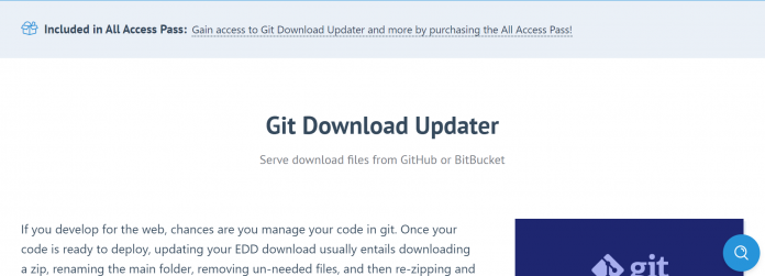 Easy Digital Downloads Git Update Downloads Addon