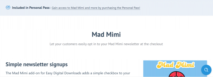 Easy Digital Downloads Mad Mimi Addon
