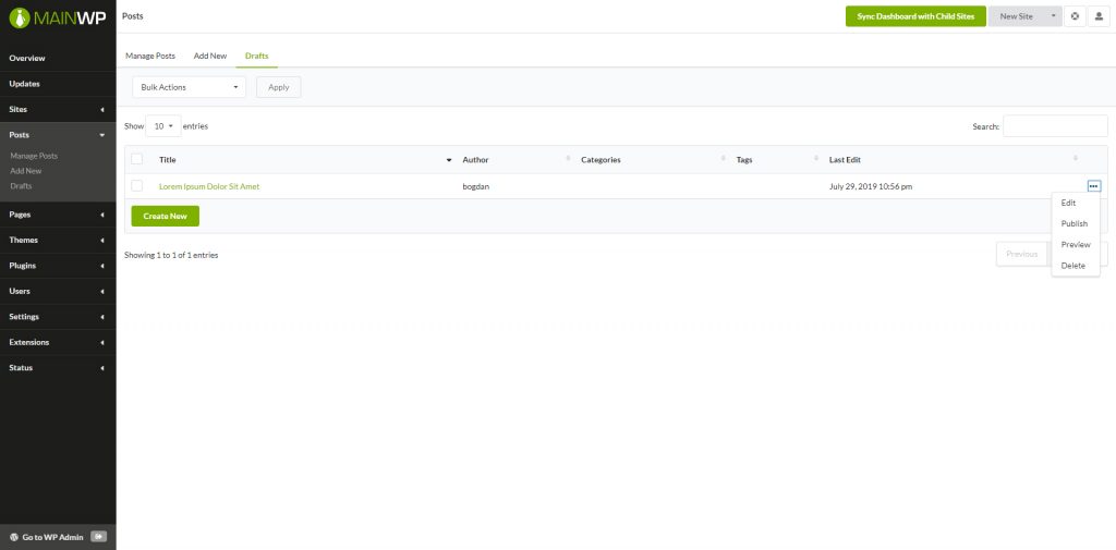 MAINWP POST PLUS EXTENSION