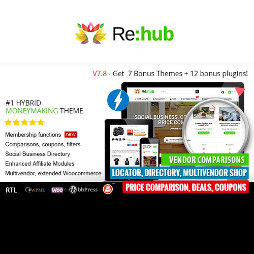 REHub Multi Vendor Marketplace wordpress theme