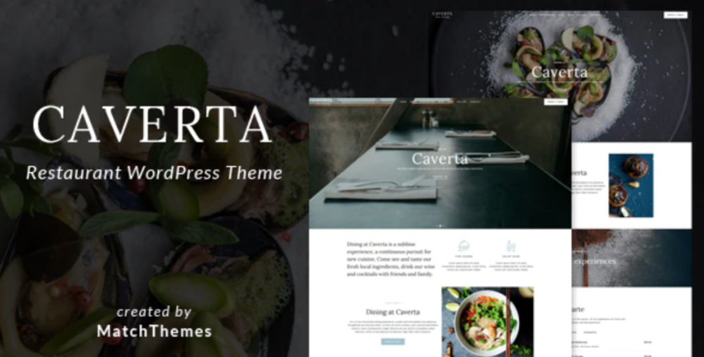 Caverta Fine Dining Restaurant WordPress Theme