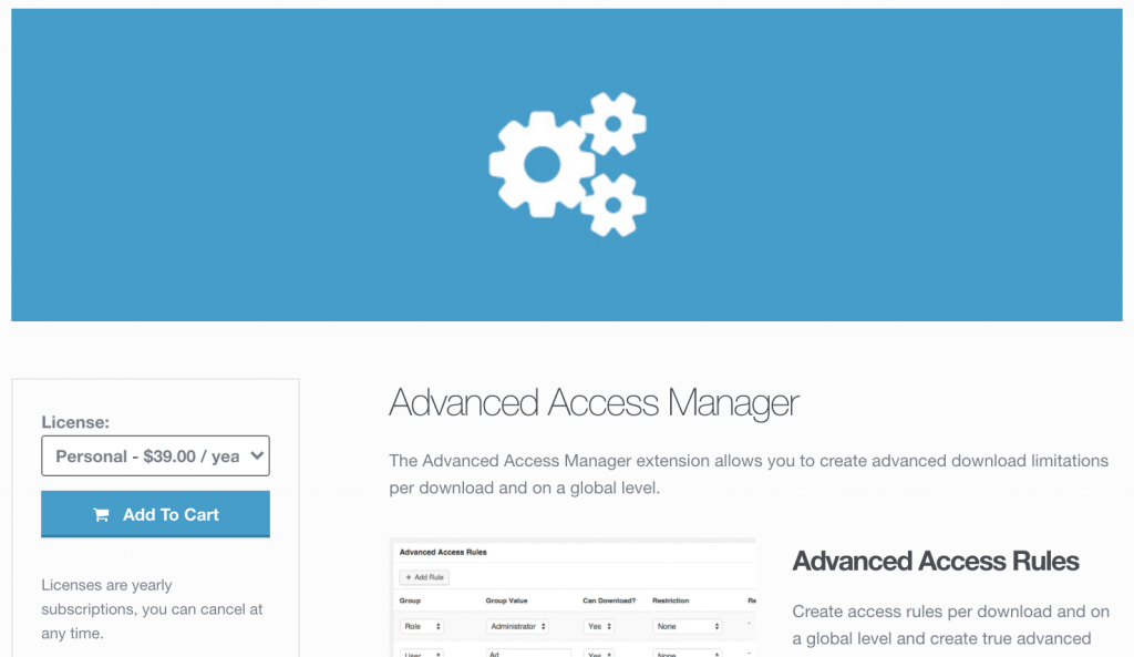 ADVANCED ACCESS MANAGER