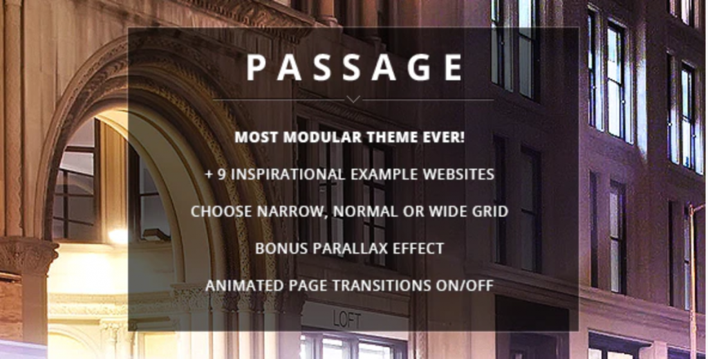 PASSAGE RESPONSIVE RETINA MULTI PURPOSE THEME