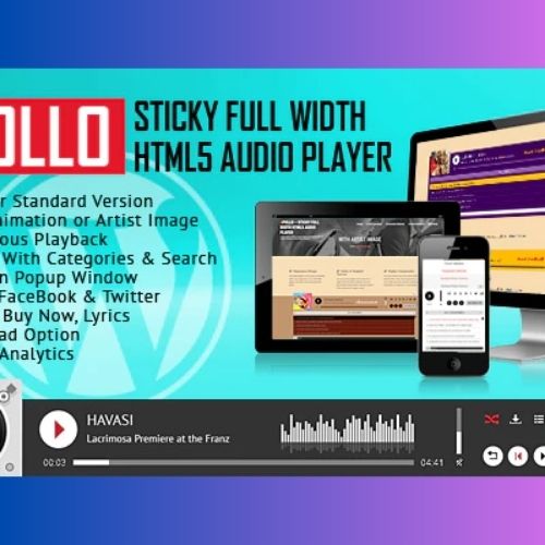 Apollo Sticky Full Width HTML5 Audio Player