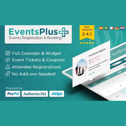 WP EventsPlus Events Calendar Registration Booking