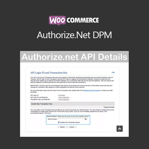 WooCommerce Authorize net DPM