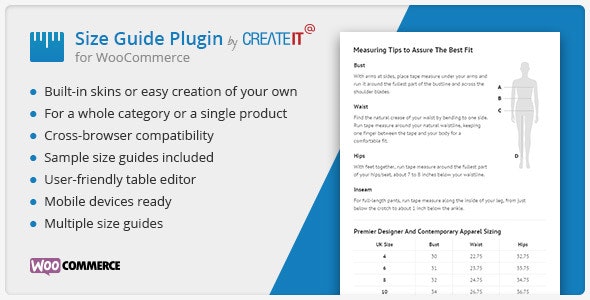 WooCommerce Product Size Guide Wordpress Plugin