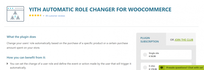 YITH Automatic Role Changer for WooCommerce
