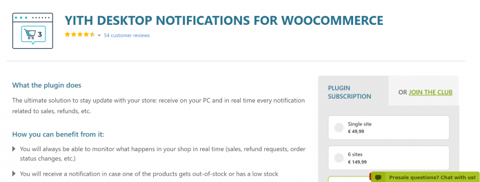 YITH Desktop Notifications for WooCommerce Premium