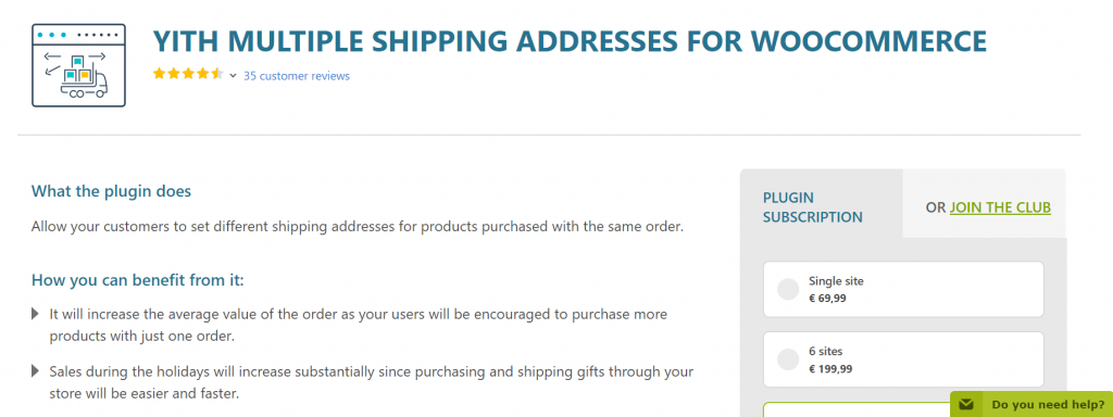 YITH Multiple Shipping Addresses WooCommerce