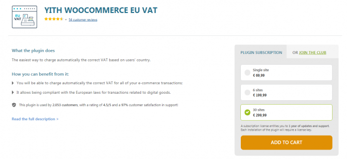 YITH WOOCOMMERCE EU VAT