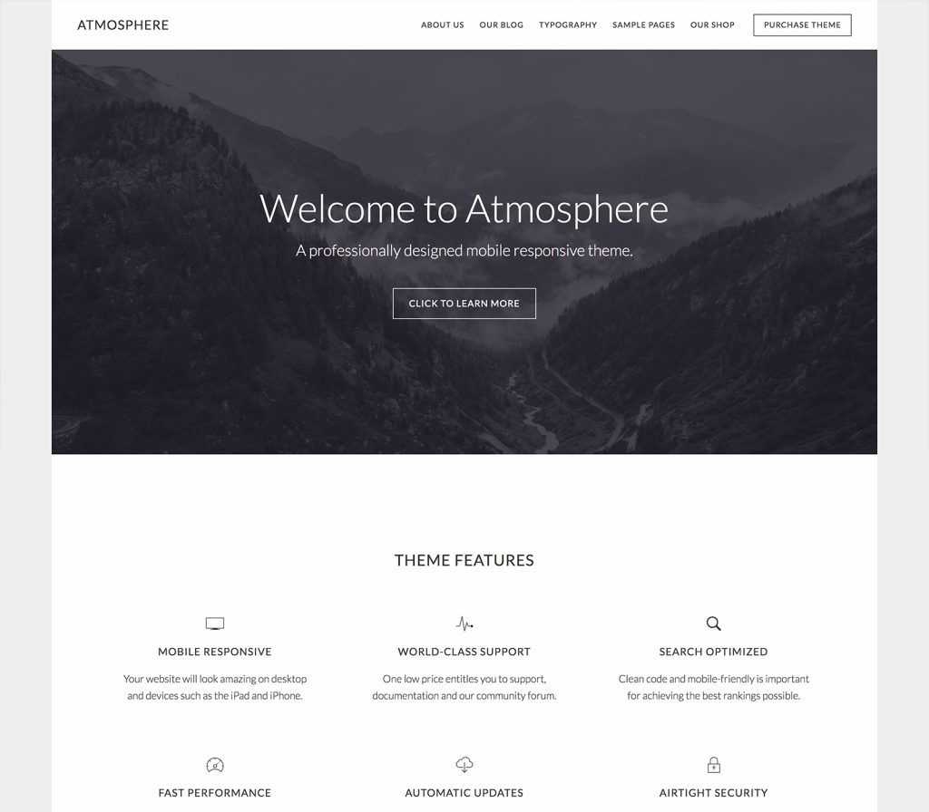 ATMOSPHERE PRO WORDPRESS THEME