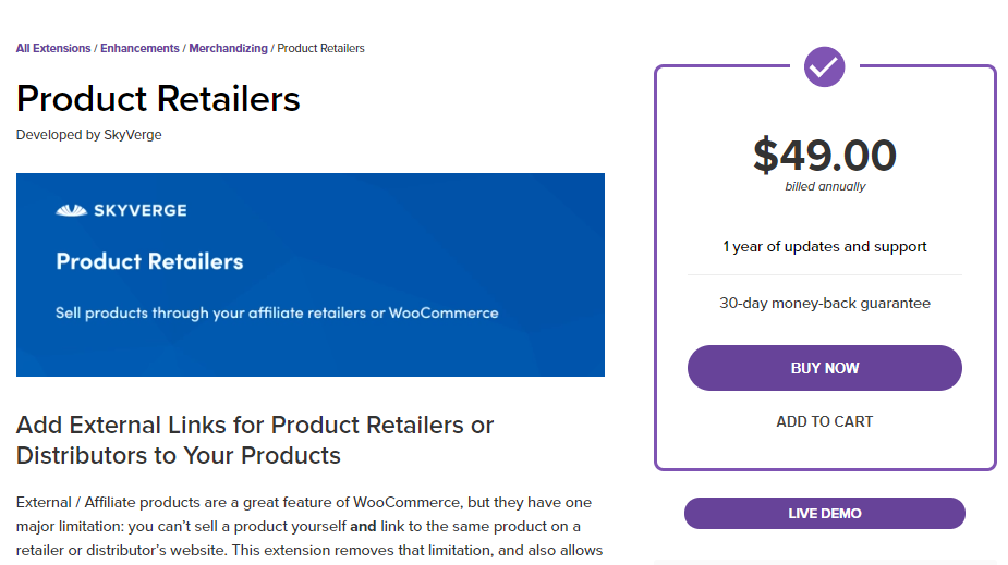 woocommerce product retailers wordpress plugin