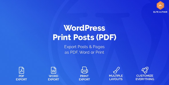 WordPress Print Posts Pages PDF