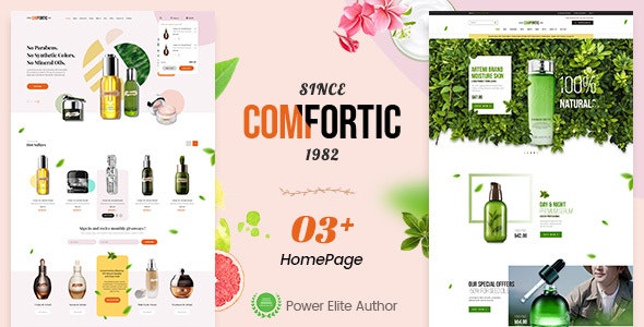 Comfortic Clean Responsive Beauty Cosmetic Shopify Theme