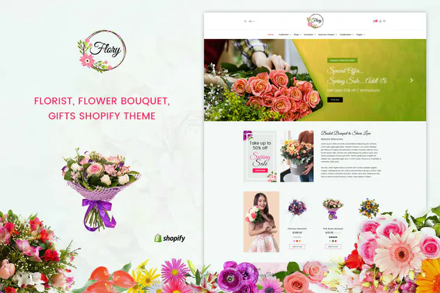 Flory Florist Flower Bouquet Shopify Theme