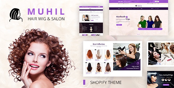 Muhil Hair Salon Extension Hairdresser Shopify Theme