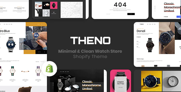 THENO Minimal Clean Watch Store Shopify Theme