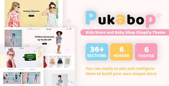 Pukabop Kids Store and Baby Shop Shopify Theme