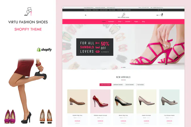 Virtu Fashion Shoes Store Shopify Theme
