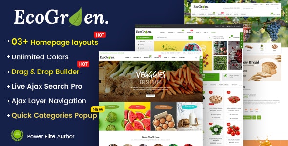 EcoGreen Multipurpose Organic Fruit Vegetables Shopify
