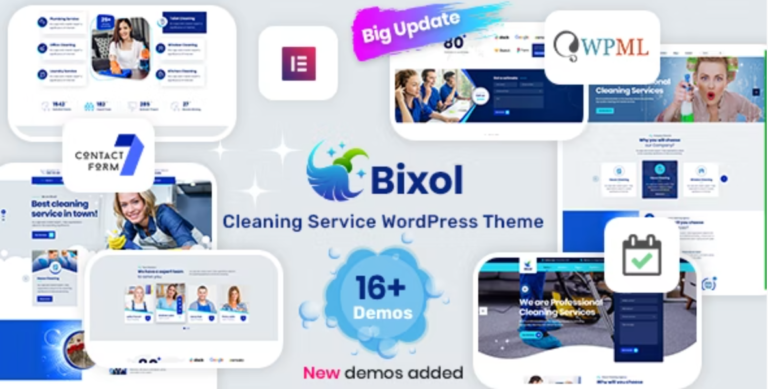 Bixol Cleaning Services WordPress Theme