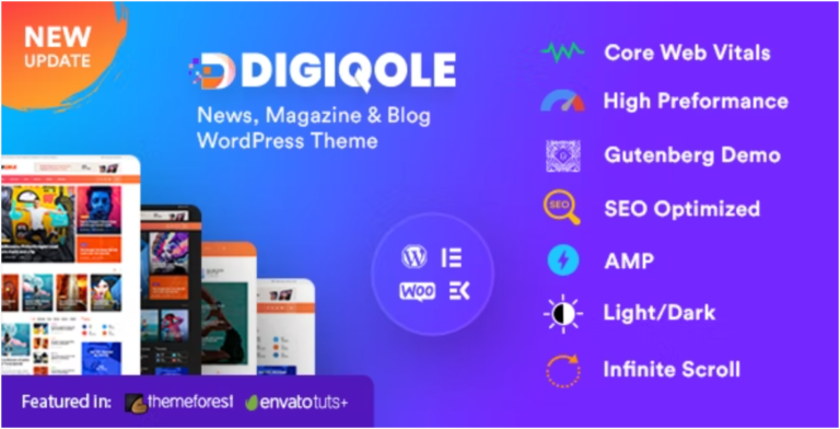 Digiqole News Magazine WordPress Theme
