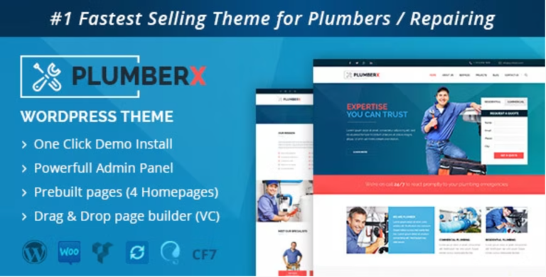 Plumber Construction and Repairing WordPress Theme